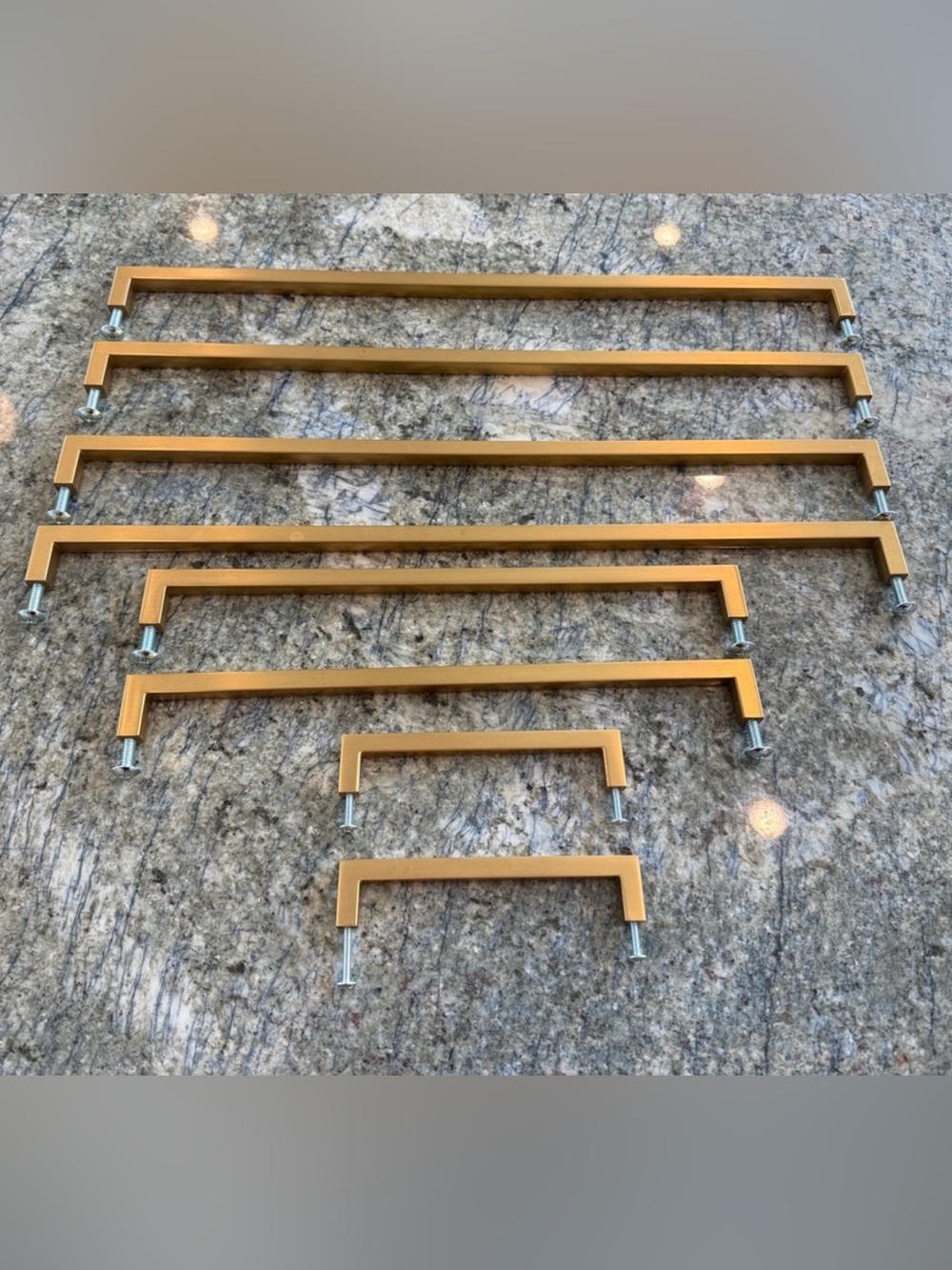 Matte Gold modern Cabinet Pull Handles Set